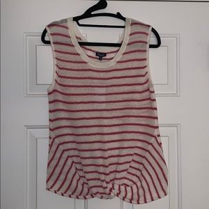 Splendid Striped Twist Knot Hem Tank Top